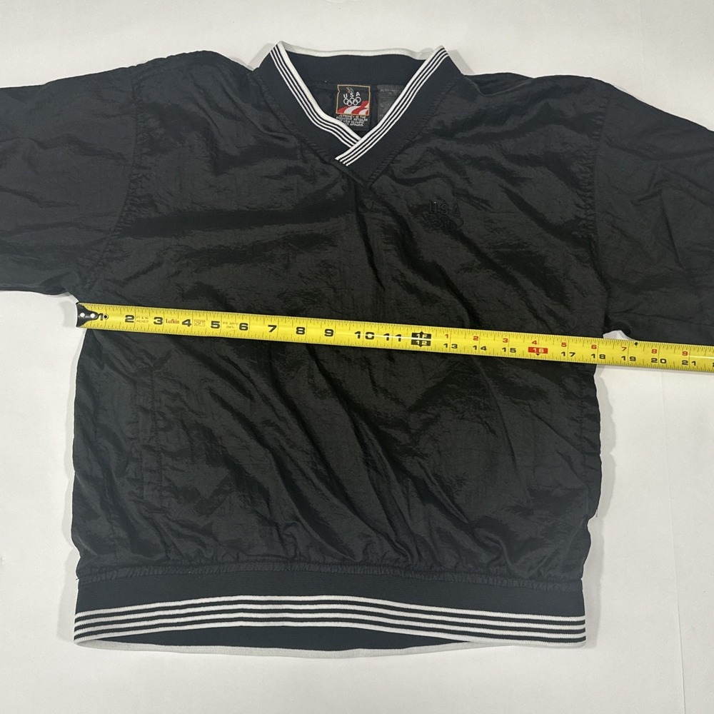 Vtg Team USA Olympics JCPenney Pullover Windbreaker Women's‎ Petite Small Black - Picture 7 of 9